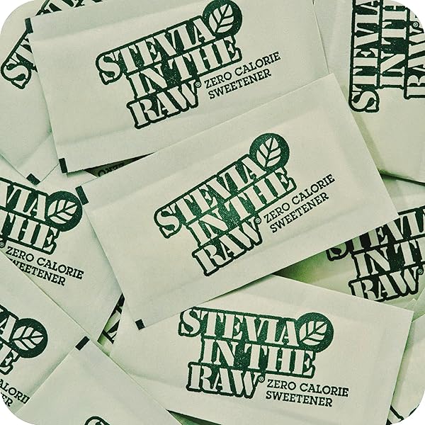 STEVIA IN THE RAW STEVIA SWEETENER PACKETS, 50 CT, ZERO CALORIE STEVIA SUGAR SUBSTITUTE PACKETS, NO ERYTHRITOL OR ARTIFICIAL FLAVORS, VEGAN, GLUTEN FREE, KOSHER, LOW GLYCEMIC INDEX