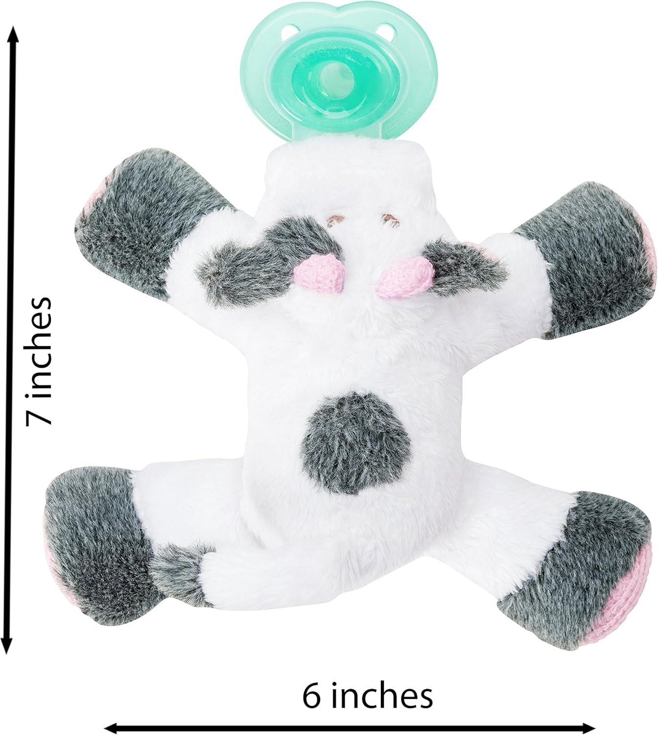 Nookums PaciPlushies Buddies Dummy Holder Adapts to Name Brand Dummies, Suitable for All