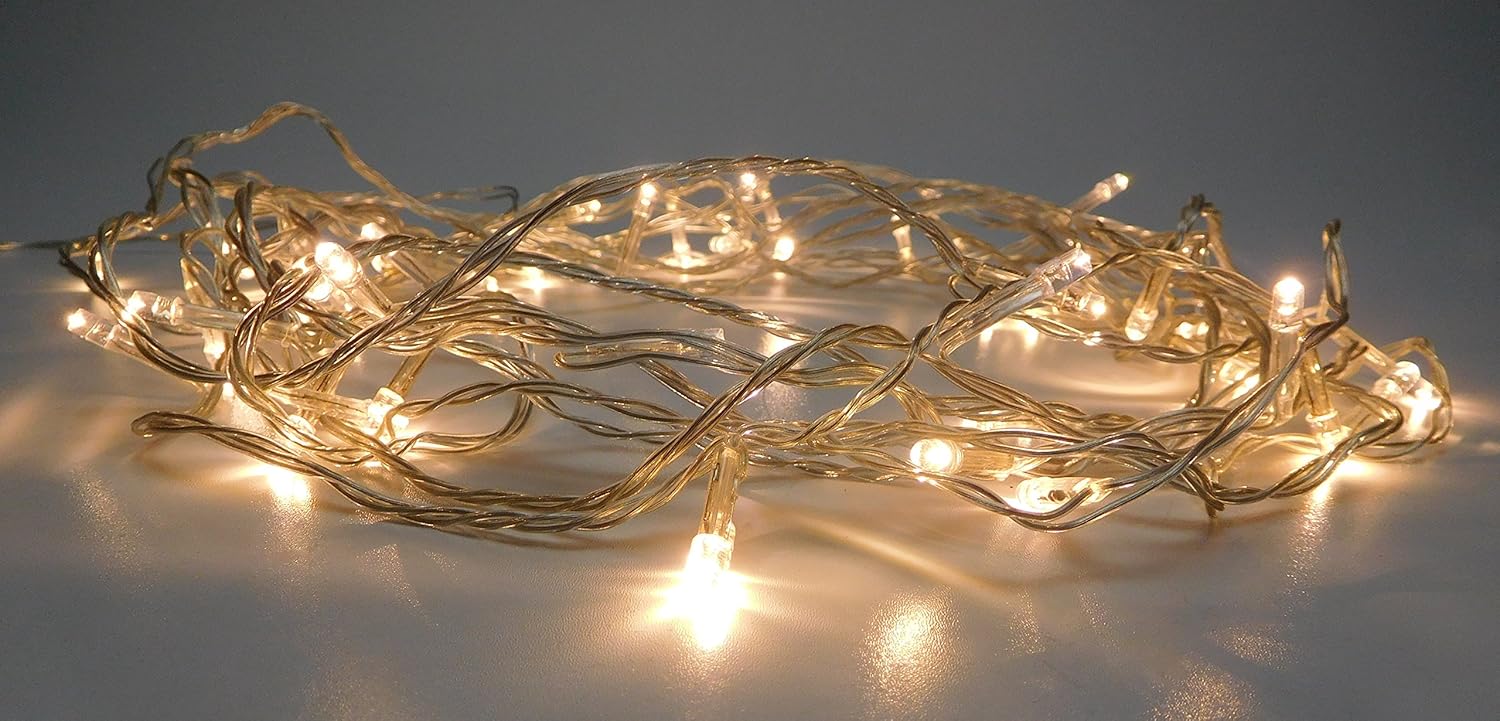 Christmas Concepts® 50 Warm White LED Static Lights - 12m(40ft) Energy Efficient A++ Christmas Lights - Indoor/Outdoor Lighting - Image 3