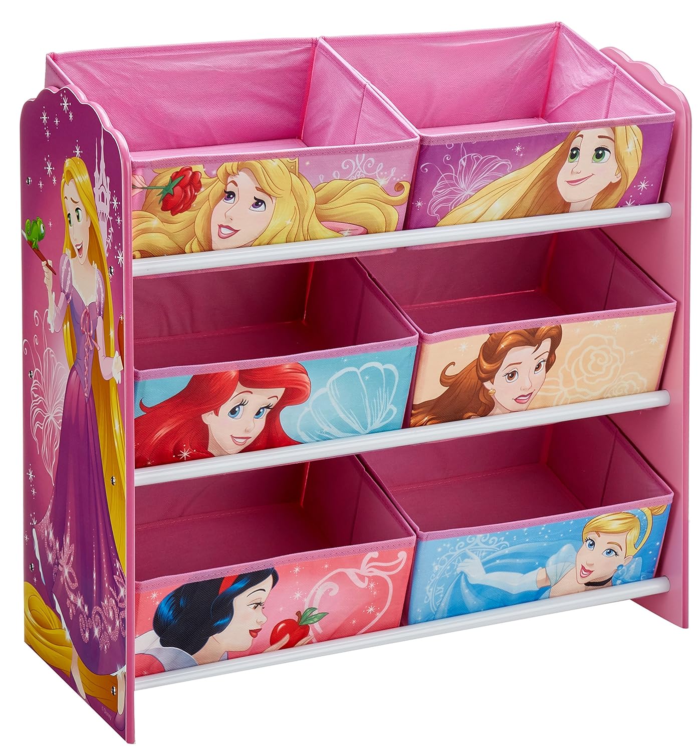 Hello Home Disney Princess Kids Bedroom Toy Storage Unit with 6 Bins