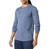 Amazon Essentials Henley Long Sleeve Shirts for Men, Regular-Fit Waffle