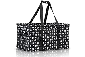 LUCAZZI Extra Large Utility Tote Bag - Oversized Collapsible Pool Beach Canvas Basket