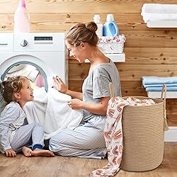 XUANGUO Rope Laundry Basket Laundry Hamper for