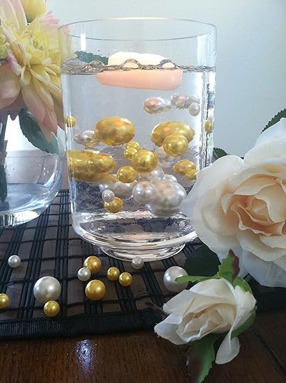 Amazon Com Vase Filler Pearls For Floating Pearl Centerpiece 50