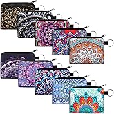 Boao 10 Pieces Small Change Purse Bulk Coin Purse Mini Pouches Wallet Bag with Zipper for Women Girls