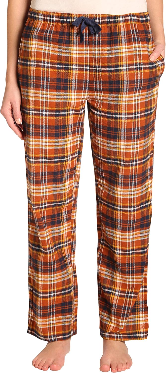 Bottoms EVERDREAM Sleepwear Womens Flannel Pajama Pants Long 100