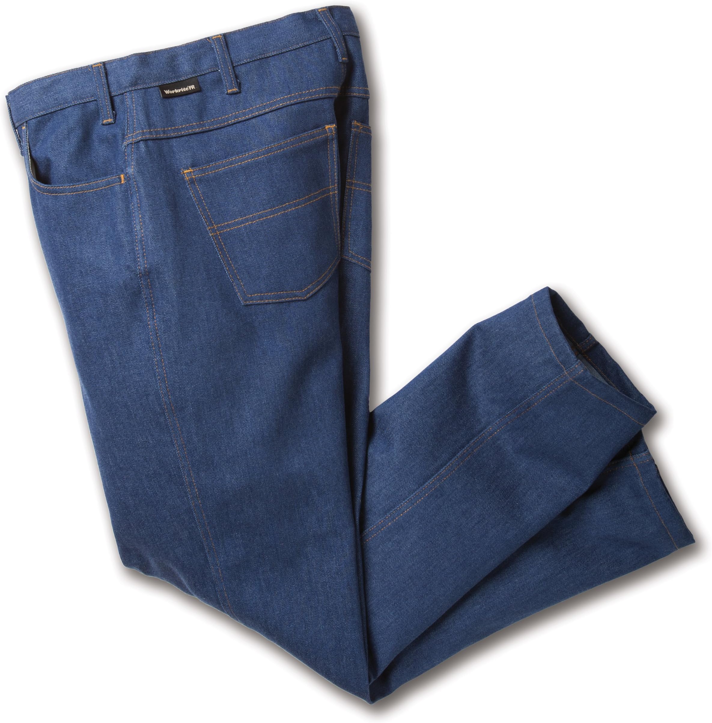 Workrite 418ID14DN46-34 Flame Resistant 14 oz Indura Jean-Cut Pant, 46 Waist Size, 34 Inseam, Denim