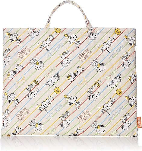 Amazon スヌーピー キルトレッスンバッグ大 コットンキルト オフシロ レッスンバッグ