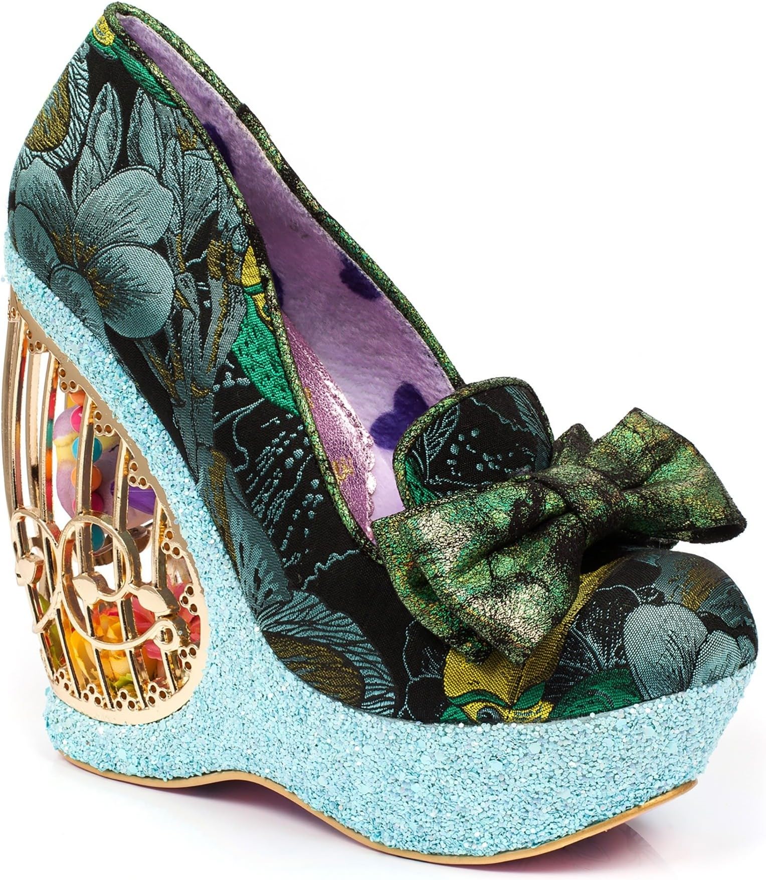 Ornate Agador Bird Wedge High Heels