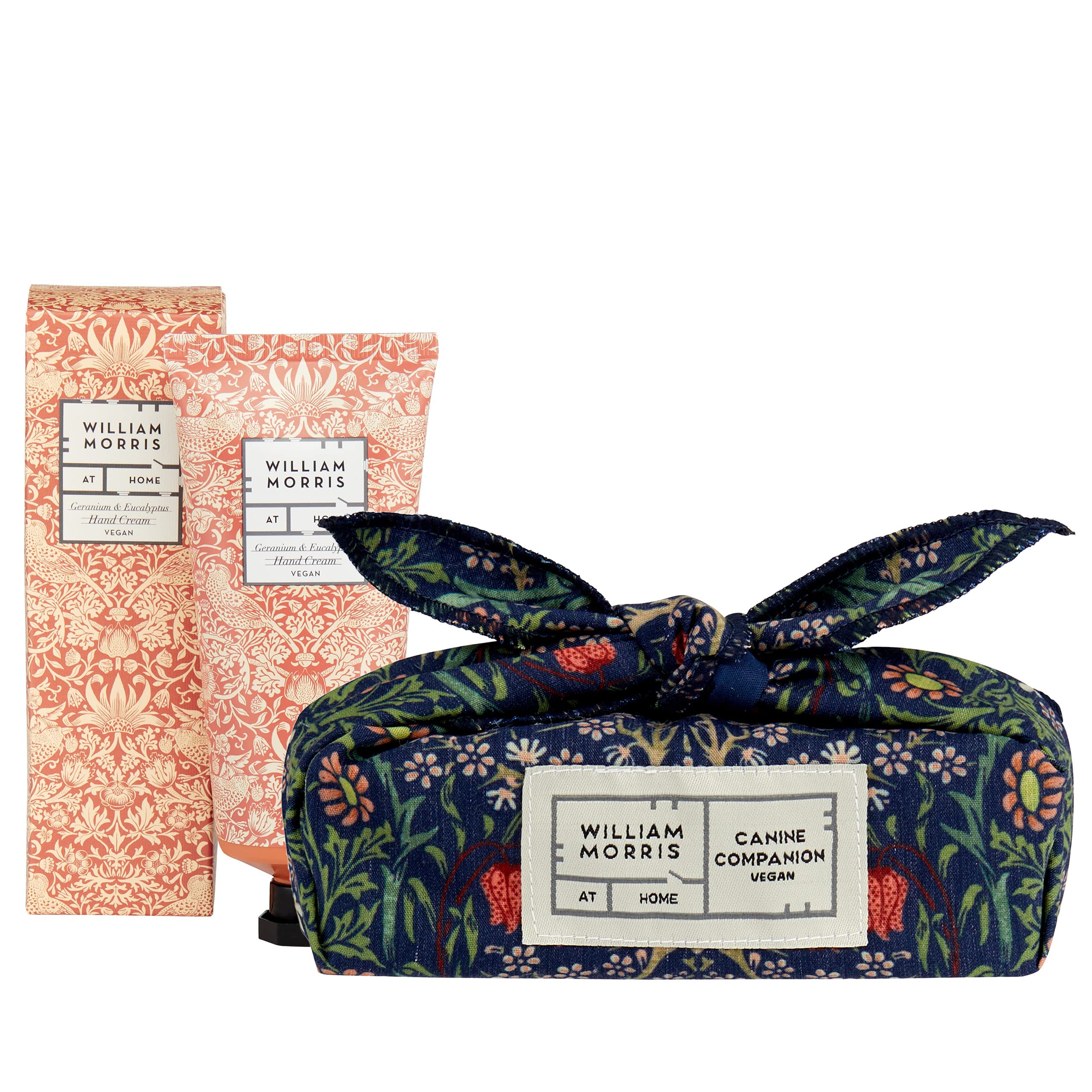 William Morris At Home Hand Cream 75ml, Dog Bandana W65 cm, Moisturiser, Uplifting Fragrance and Essential Oils, Travel Size, Vegan and Cruelty Friendly, Gift For Pet Lovers