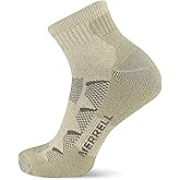 Merrell Men's and Women's MOAB Hiking Midweight Cushion Socks - Unisex Coolmax Moisture Management and Arch Support