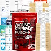 EVERLIT Wound Closure Kit | Surgical Zip-Stitch Devices for Cut &amp; Laceration | Sterile, Suture-Free, Stitch-Less Adhesive Butterfly Bandages for Emergency First Aid Wound Care (Ultimate Pro+ Kit)