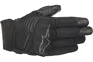 Alpinestars Men's Faster Motorcycle Street Riding Glove, Black/Black, Large