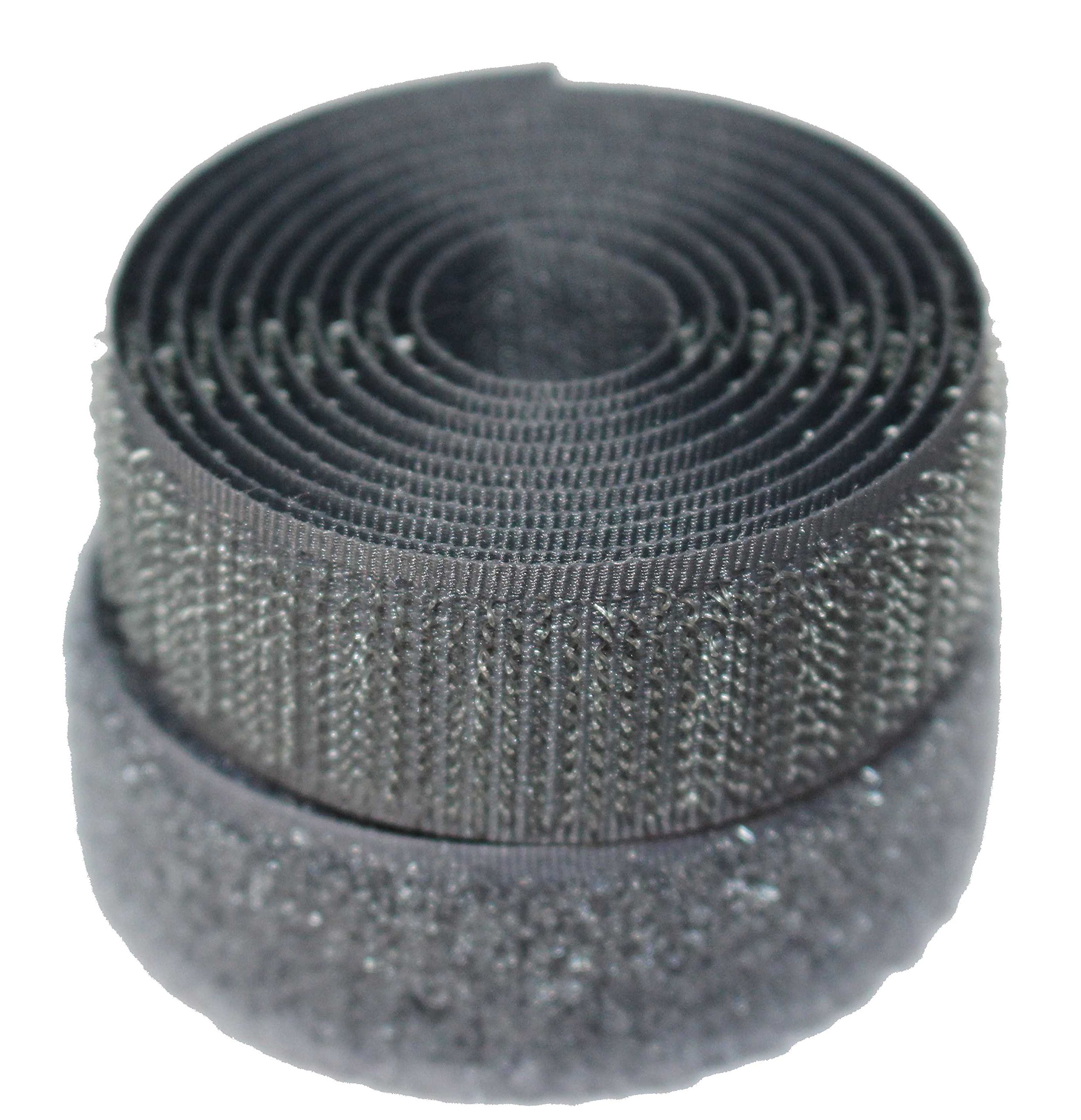 Grey 25mm Sew-on Hook & Loop Tape Alfatex® Brand supplied by the Velcro Companies - Various Lengths (Length: 3m)