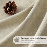 Shower Curtain Linen-Style 122x182cm Taupe with Metal Hooks view 2