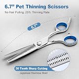 Gimars 6 in 1 Dog Grooming Scissors 4CR Stainless Steel Safety Tip Set view 6