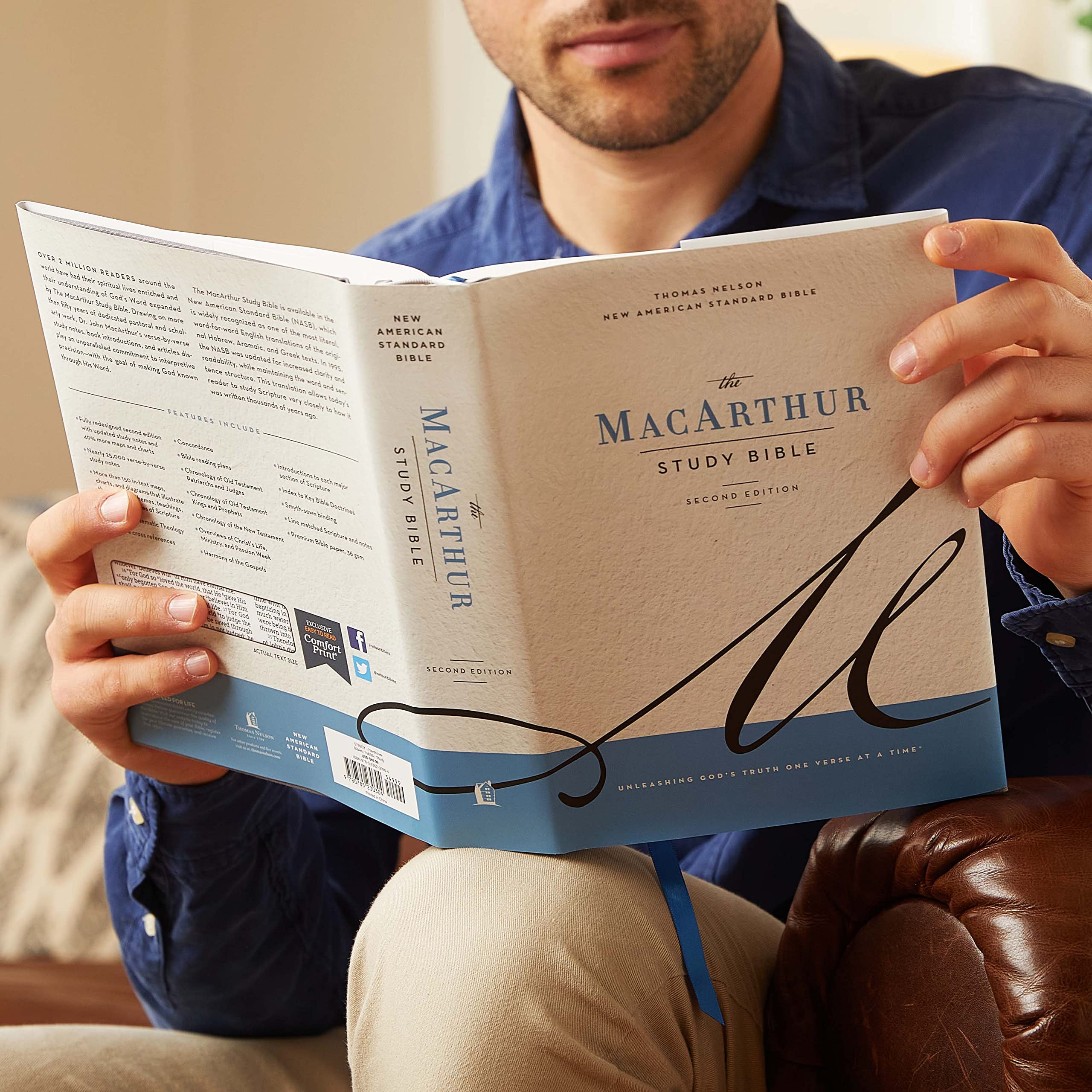 NASB, MacArthur Study Bible, 2nd Edition, Hardcover, Gray, Comfort Print: Unleashing God's Truth One Verse at a Time NASB, MacArthur Study Bible, 2nd Edition, Hardcover, Gray, Comfort Print: Unleashing God's Truth One Verse at a Time Hardcover Paperback