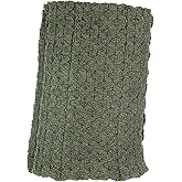 Aran Crafts One Size Irish Cable Knitted Honeycomb Scarf (100% Merino Wool)