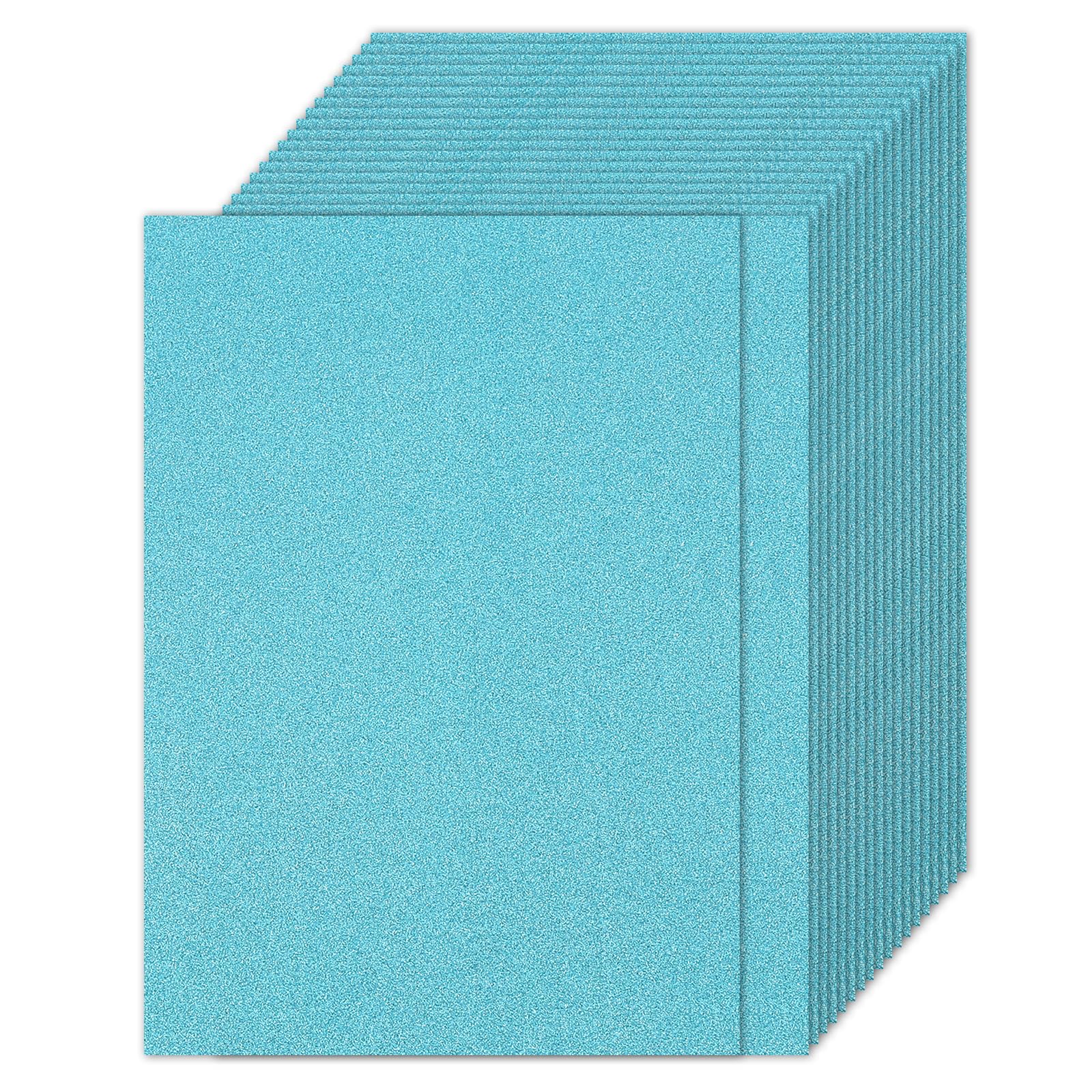 PATIKIL 40Sheets Light Blue Glitter Cardstock Paper, A4(8.3x11.7 Inch) 250gsm Premium Sparkly Paper Craft Cardstock Paper for Scrapbook Card Making DIY Art Projects Wedding Party