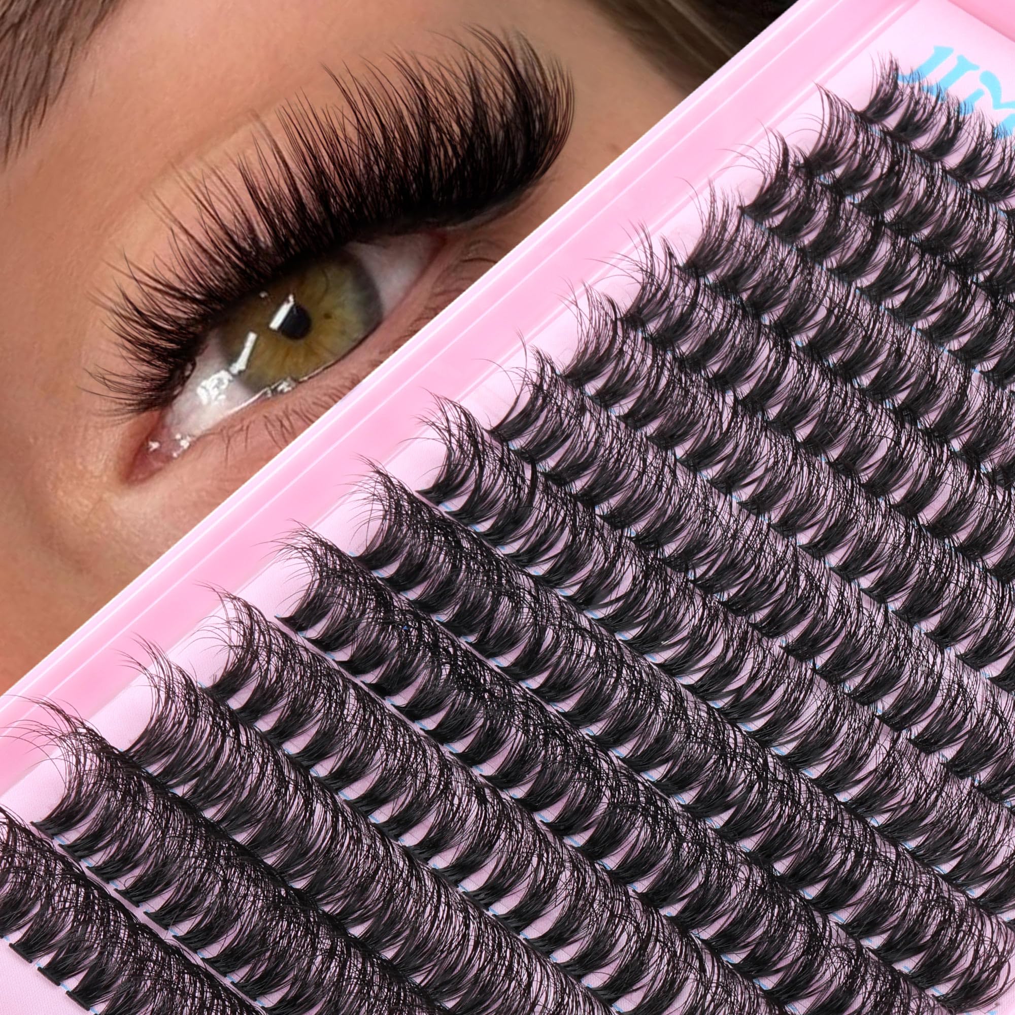 JIMIRE 280Pcs Individual Eyelashes Natural Look Wispy Cluster Lashes 11-16MM 50D Fluffy Lashes Individual Cluster DIY Eyelash Extensions D Curl Russian Lash Clusters Extensions — image 1