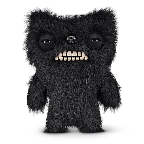 Fuggler Fart Face 9-inch Assortment Series 1 (Munch Munch – Black Long) by ZURU, Funny Ugly Monster Plush Toy