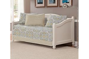 Linen Plus 5pc Daybed Cover Set Quilted Bedspread New (Floral Yellow)