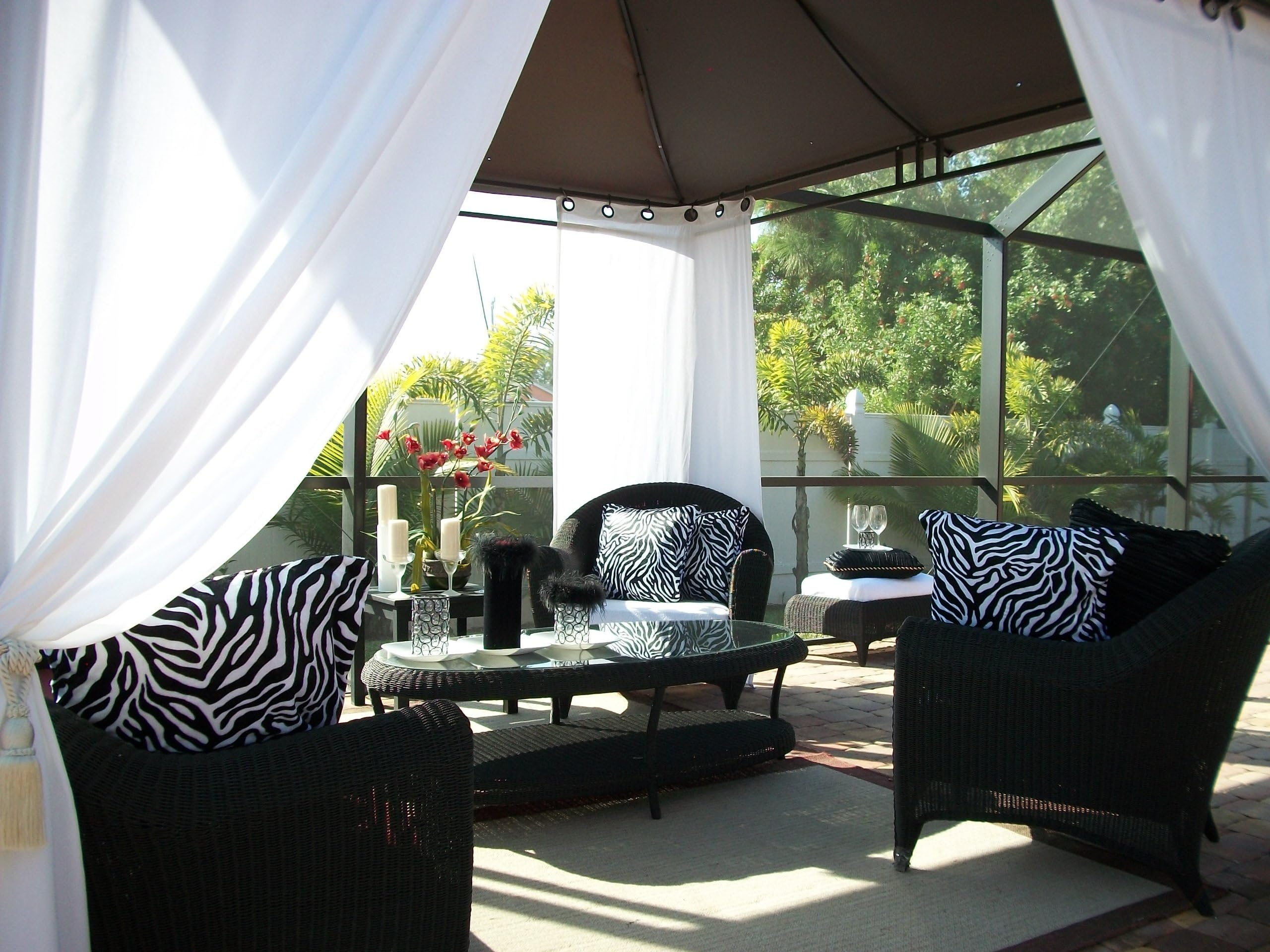 Patio Pizazz..Beautiful Indoor Outdoor Patio Drapes, Gazebo, Pergola (54" wide x 95"L) White Diamond Seashell Collection