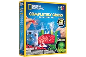 National Geographic Gross Chemistry Set - 20 Gross Science Experiments for Kids, Dissect a Brain, Burst Blood Cells, and More