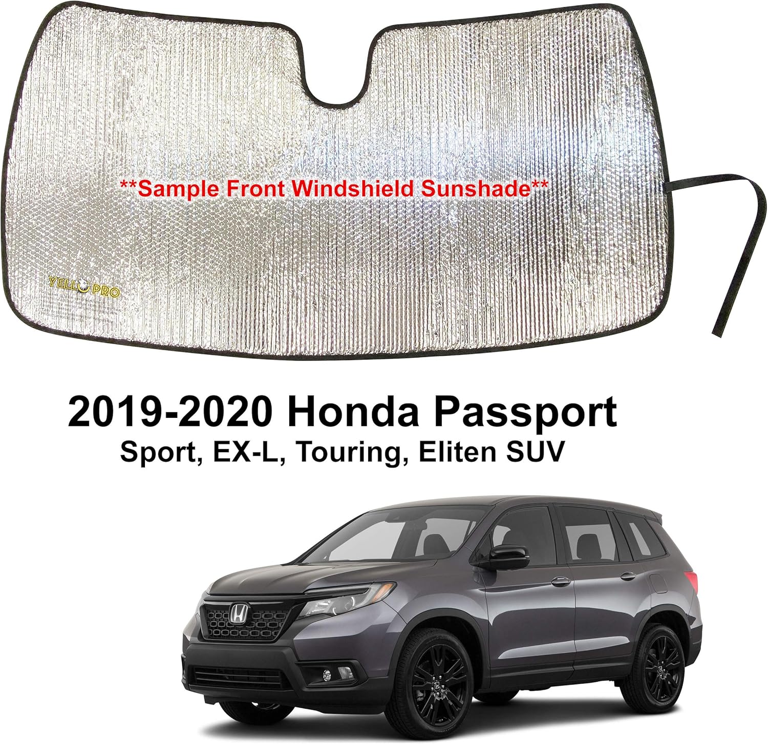 Interior Accessories Uv Reflector Sun Protection Touring Yellopro Custom Fit Automotive Reflective Front Windshield Sunshade Accessories For 2019 2020 Honda Passport Sport Eliten Suv Ex L Sunshades