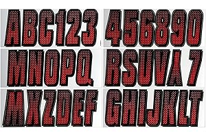 Hardline Products Series 300 Factory Matched 3-Inch Boat & PWC Registration Number Kit, Red/Black - REBKG300