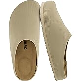 CUSHIONAIRE Women's Sils Knit Cork Footbed Clog with +Comfort