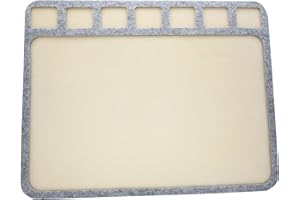 The Beadsmith Seed Bead Treasure Mat – 14” x 11” (35.6 x 27.9cm) – Soft Surface, 7 Compartments, Raised Border – Perfect for 