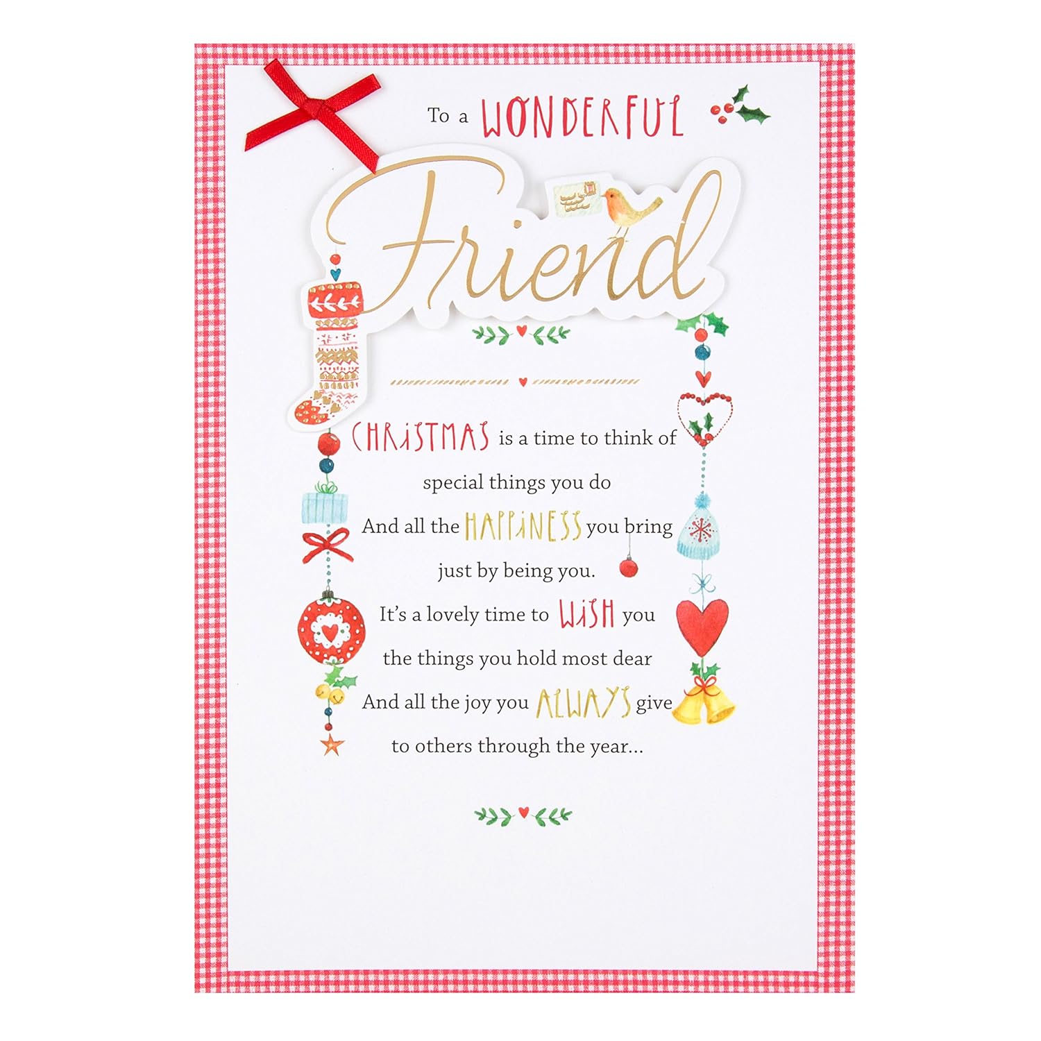 Hallmark Friend Christmas Card - Medium Message of Love: Amazon.co.uk