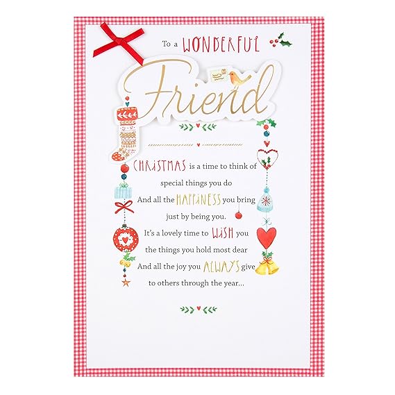 Hallmark Friend Christmas Card - Medium Message of Love: Amazon.co.uk