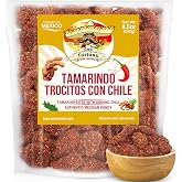 Tamarind Candy with Chili 8.5oz Dulce de Tamarindo Mexican Sweet Spicy | Authentic chewy tamarindo pulp candy. Sweet, tangy &amp; spicy heat. Contains seed. Traditional dulces enchilados. Resealable.
