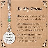 Friendship Gifts for Women, Hanging Car Decor Crystal Protection Best Friend Birthday for Women Friendship Gift for Bestie Best Friend BFF Sister Rear View Mirror Accessories