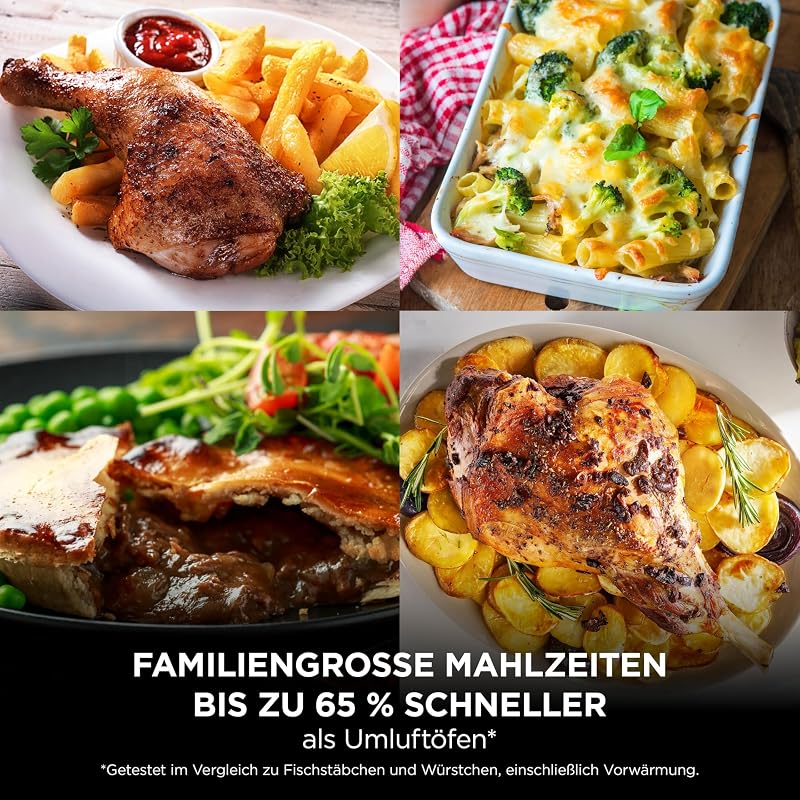 Foodi FlexDrawer Heißluftfritteuse, 10,4 L, Dual Zone, Schwarz/Kupfer