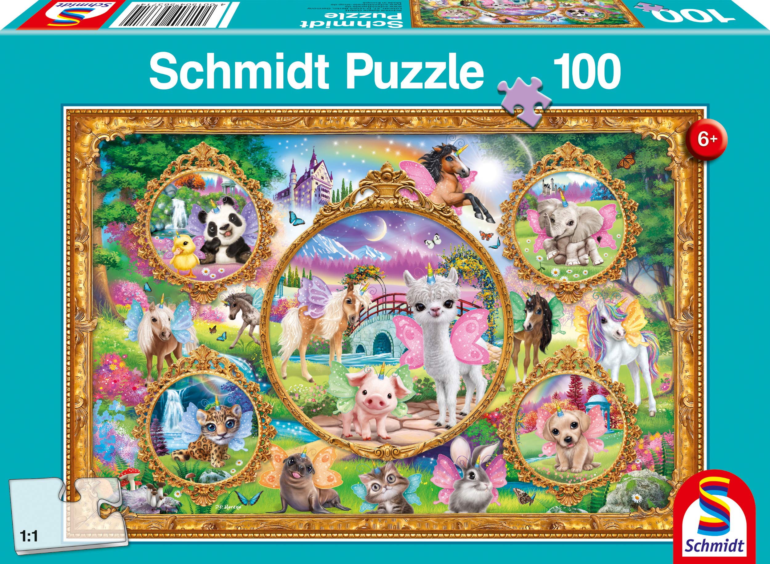 Schmidt Spiele 56371 Animal Club, Unicorn Animal World, 100 Pieces Children's Puzzle