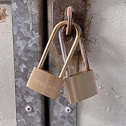SEDORTI Weather Proof Lock, Solid Brass Padlock
