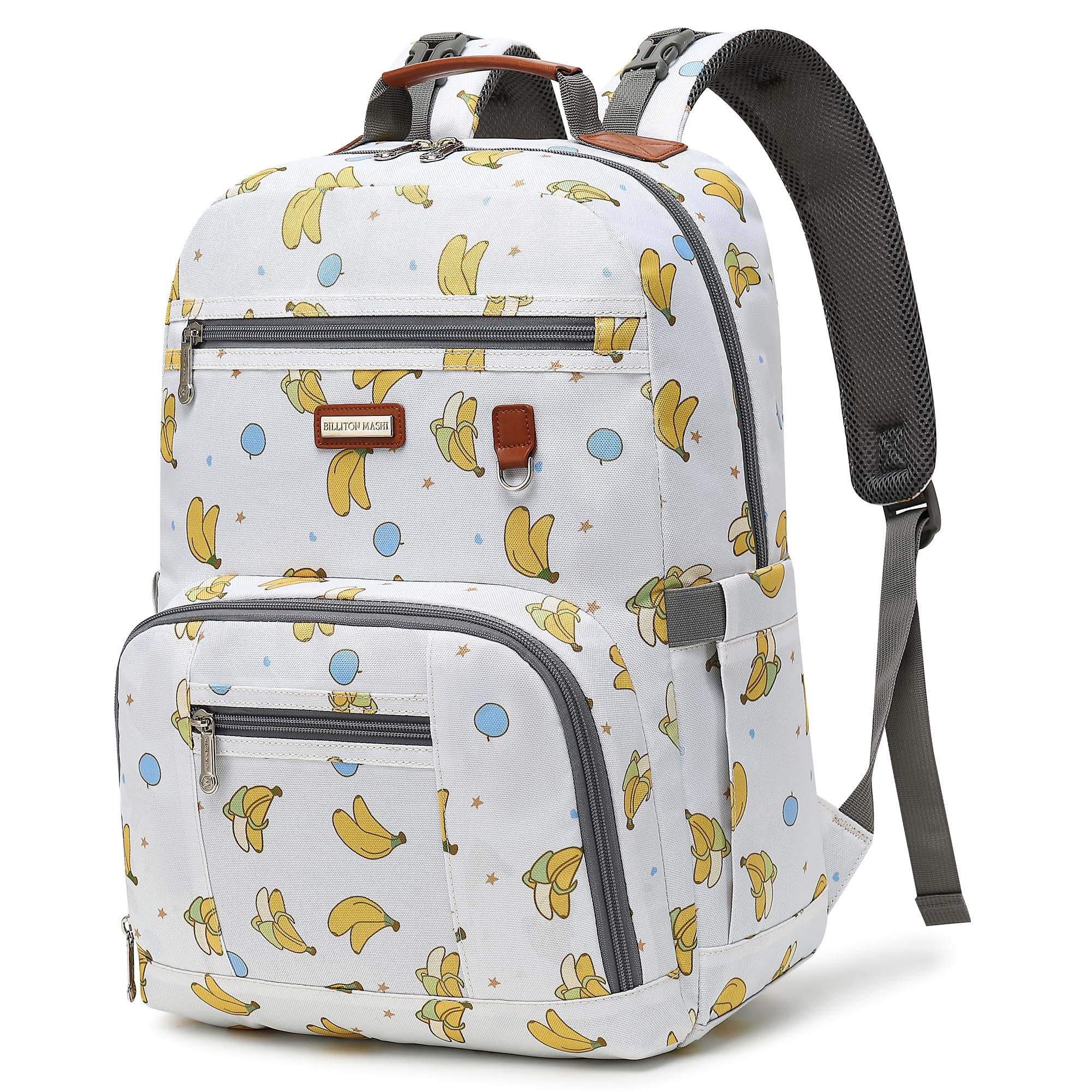 BILLITON MASHI Diaper Bag Backpack, Large Baby Nappy Bags with Portable Changing Pad for Boys and GirlsMultifunction Travel Baby Bag for Moms Dads, Shower Gifts Waterproof and Stylish Image