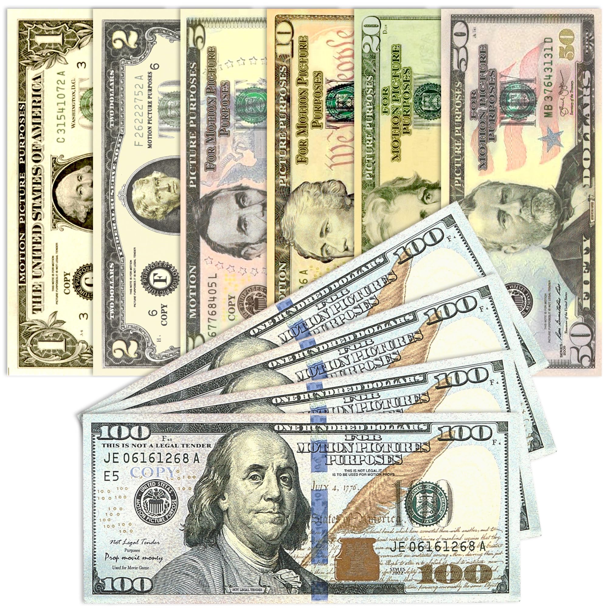 Photo 1 of 70Pcs Fake Money, Prop Money Set for Movie Prop, Magic Show, Party Decor. Realistic Play Money to Build Kids Counting Skills, Develops Early Math Skills, Education Toys Birthday Gift for Girl Boy