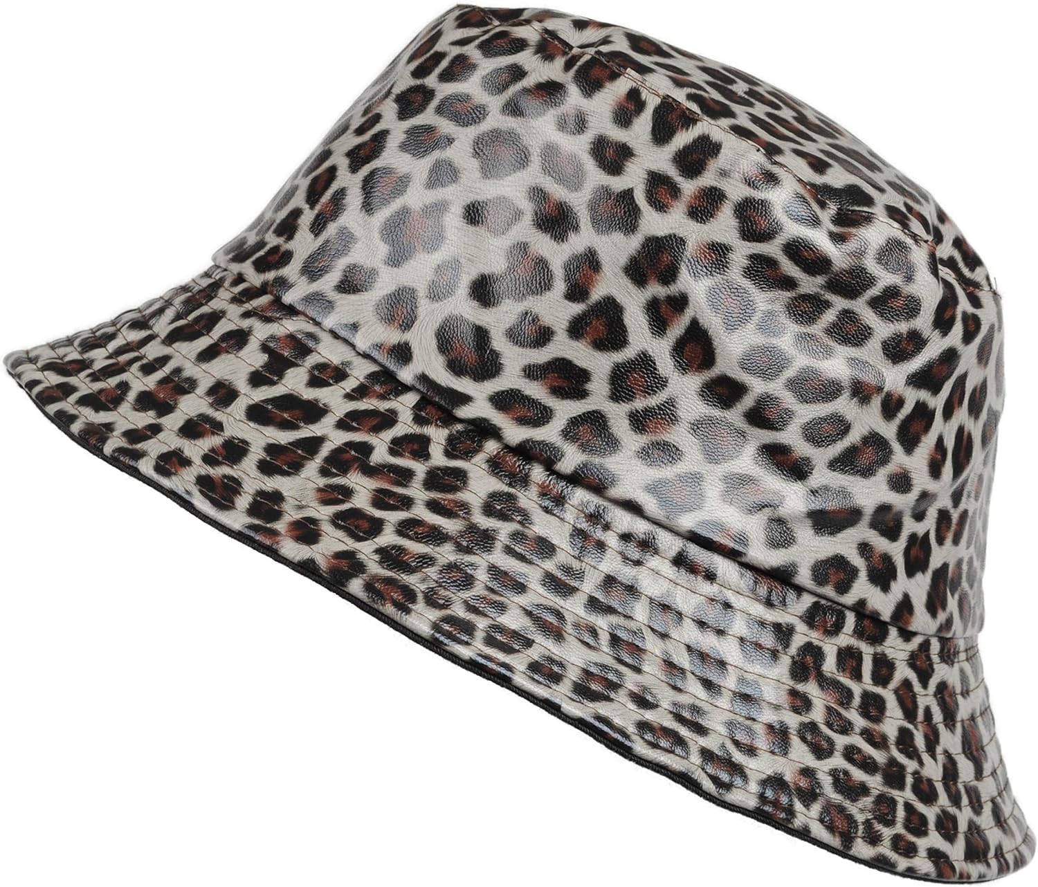 TOUTACOO, Rain Hat, Waxed mat, Woman, Waterproof. Leopard Print (Dark Brown) at  Women’s Clothing store