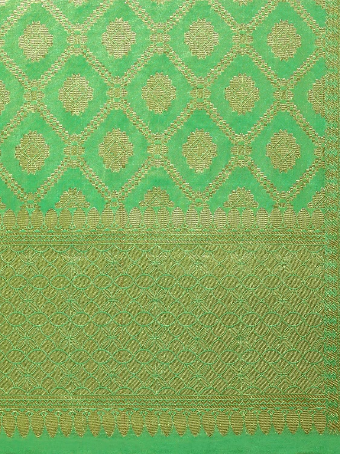 varayu women's woven banarasi poly silk dupatta