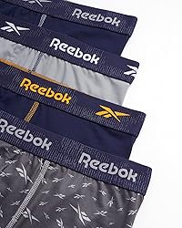 Reebok Men's Boxer Briefs - 4 Pack Soft Mens