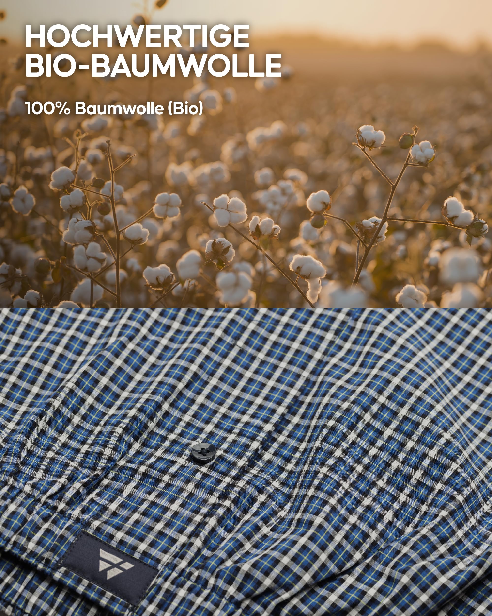 DANISH ENDURANCE American Boxershorts (4er|6er Pack), 100% Bio-Baumwolle, für Herren & Jungen, Blau/Grau Mix 6er Pack, L 4