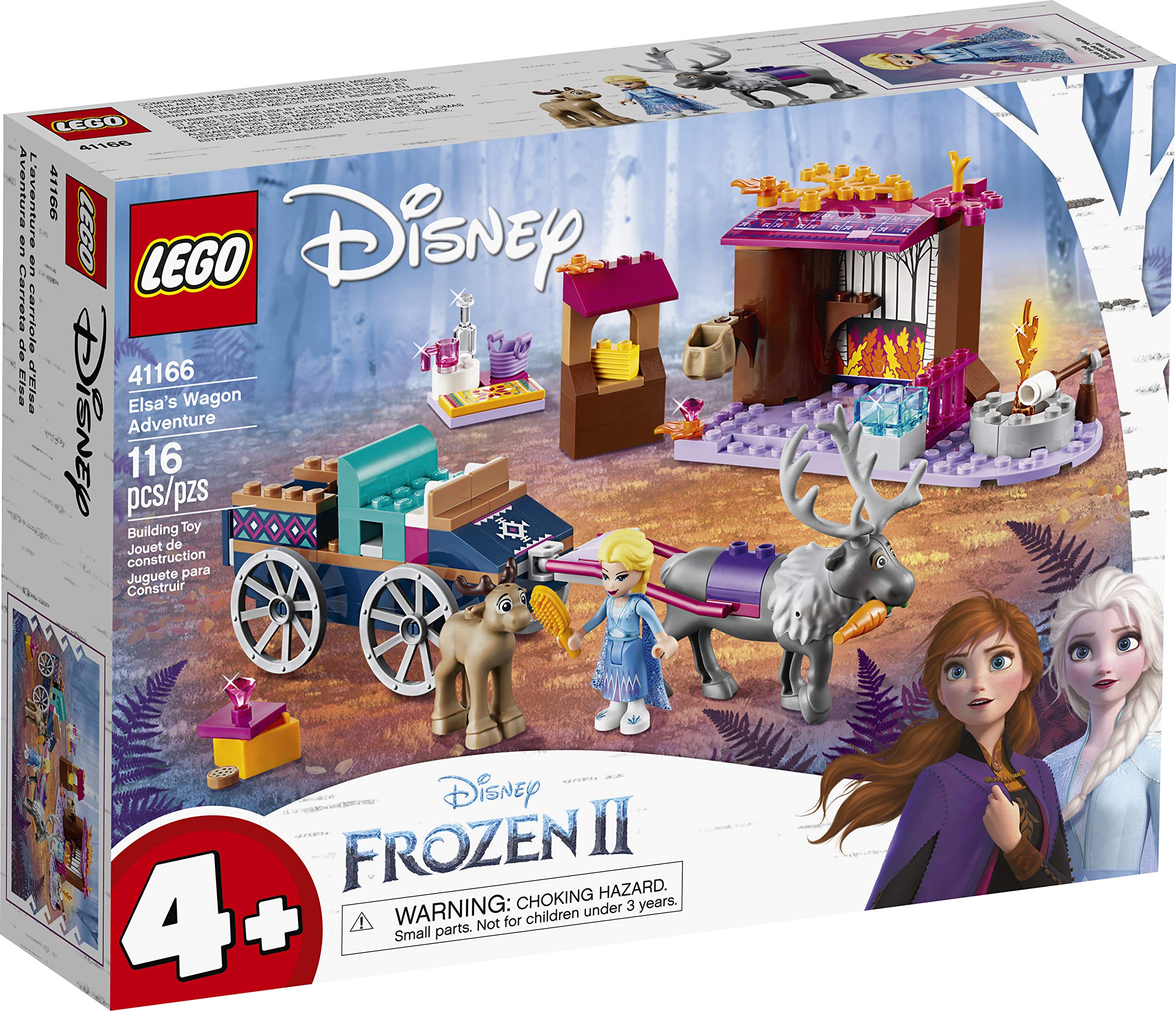 LEGO 41166 Disney Frozen 2 Elsa's Wagon Adventure, Preschool Toy for 4-7 Years Old with Princess Elsa Mini-Doll and Reindeer Figures plus Base Plate