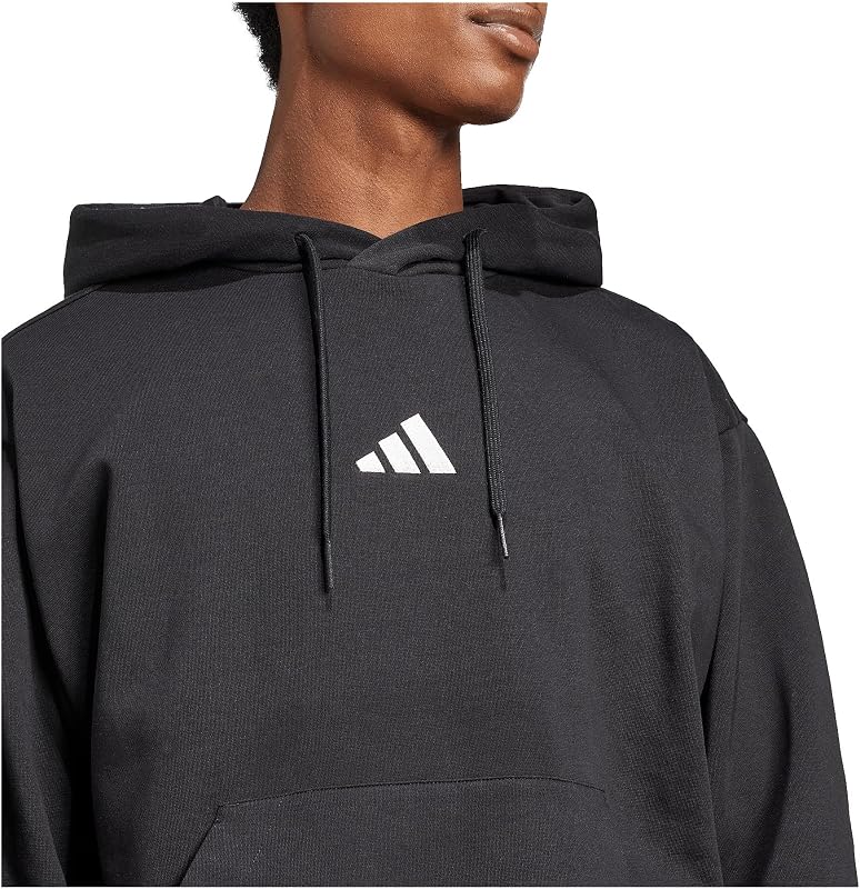 Men's Essentials Feelcozy Fleece Hoodie Black/White L L