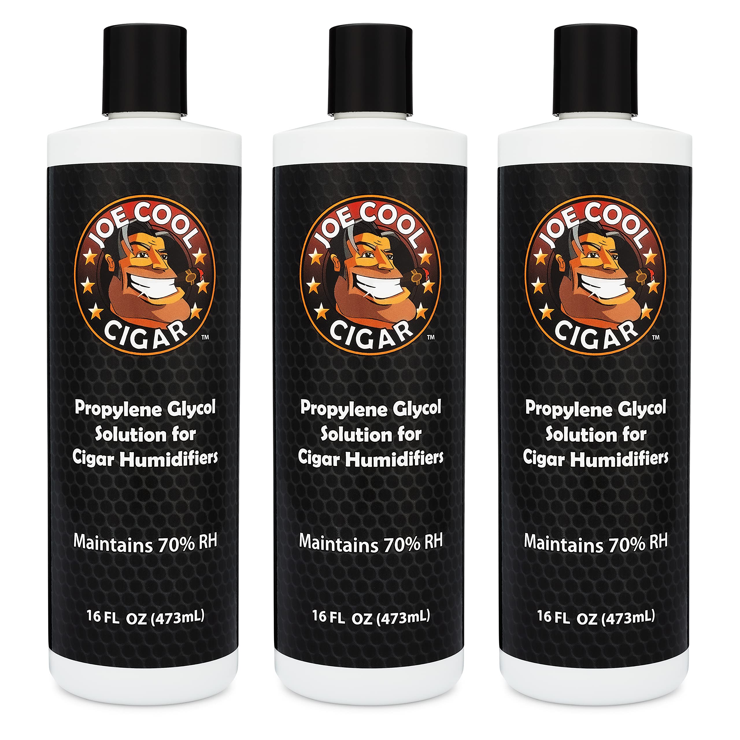 Photo 1 of Joe Cool Cigar Propylene Glycol Humidor Solution for Cigar Humidifiers (16 oz Bottles) - 3 PACK