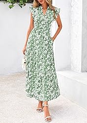 PRETTYGARDEN Women's 2025 Summer Floral Midi Dress