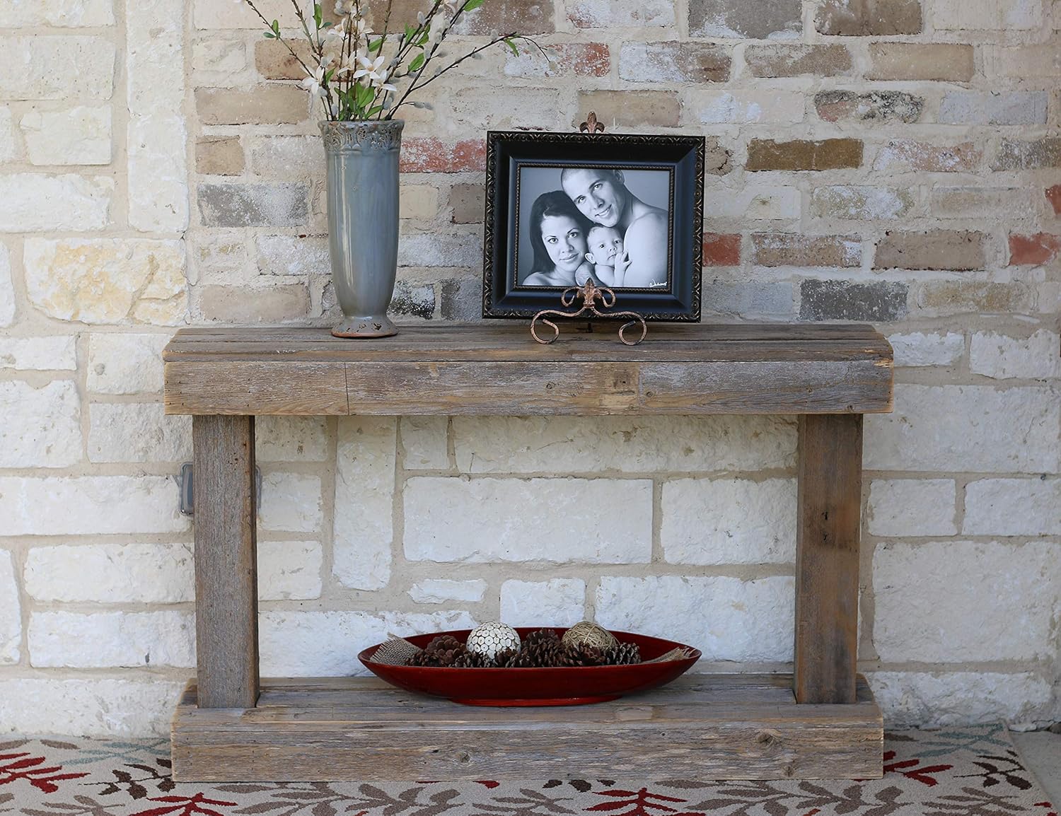 Amazon Com Natural Pedestal Console Table Kitchen Dining